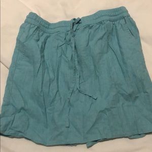 Light blue linen skirt